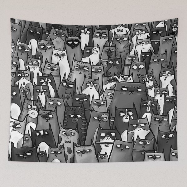 Item preview, Suspicious Kitty Gray designed and sold by Grasdal.
