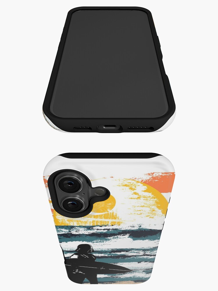 Imagen 3 de 4, Funda de iPhone con la obra Día de surf, diseñada y vendida por clingcling.