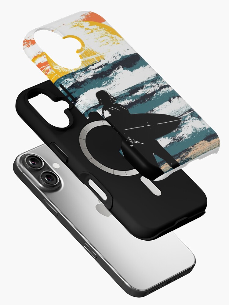 Imagen 2 de 4, Funda de iPhone con la obra Día de surf, diseñada y vendida por clingcling.
