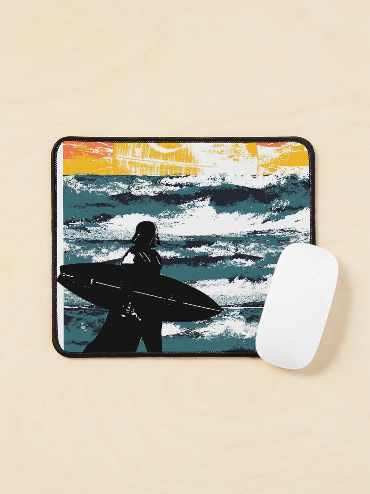 Imagen 1 de 5, Alfombrilla de ratón con la obra Día de surf, diseñada y vendida por clingcling.