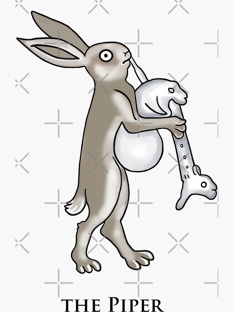 Killer Bunnies: The Piper Sticker for Sale by ebrawne