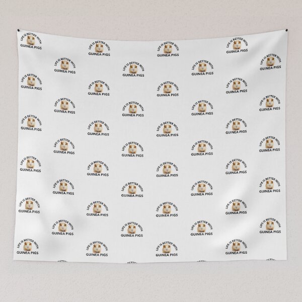 Item preview, Life is Better with Guinea Pigs -funny cavy design in black text designed and sold by katiekendall.