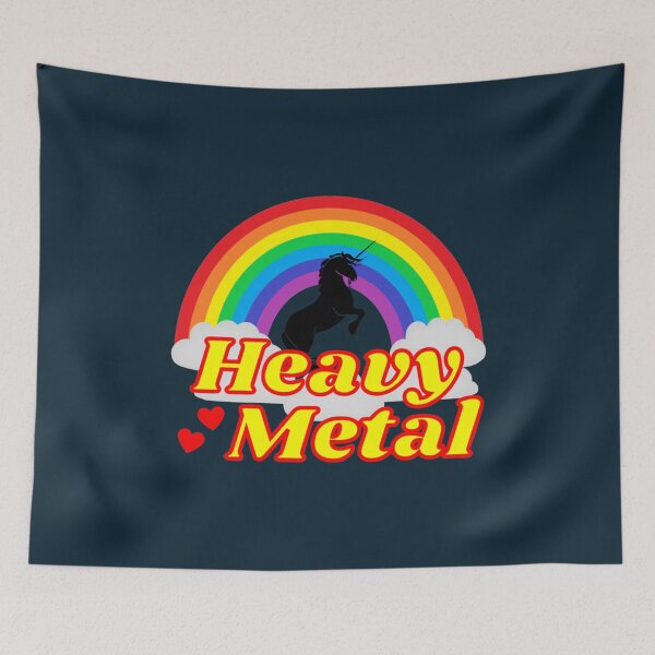Artikelvorschau, Heavy Metal Love Hearts Rainbow Unicorn Heavymetal entworfen und verkauft von shopnguyen.