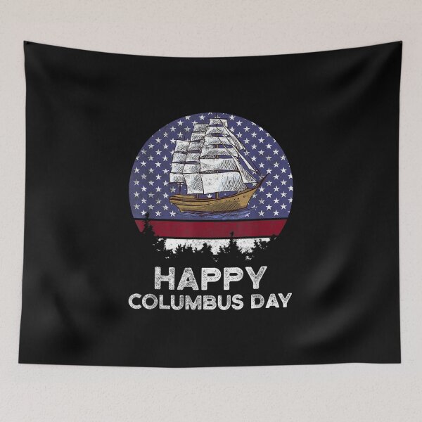 Item preview, happy Columbus Day American flag boat for men designed and sold by Hampusdahlin.