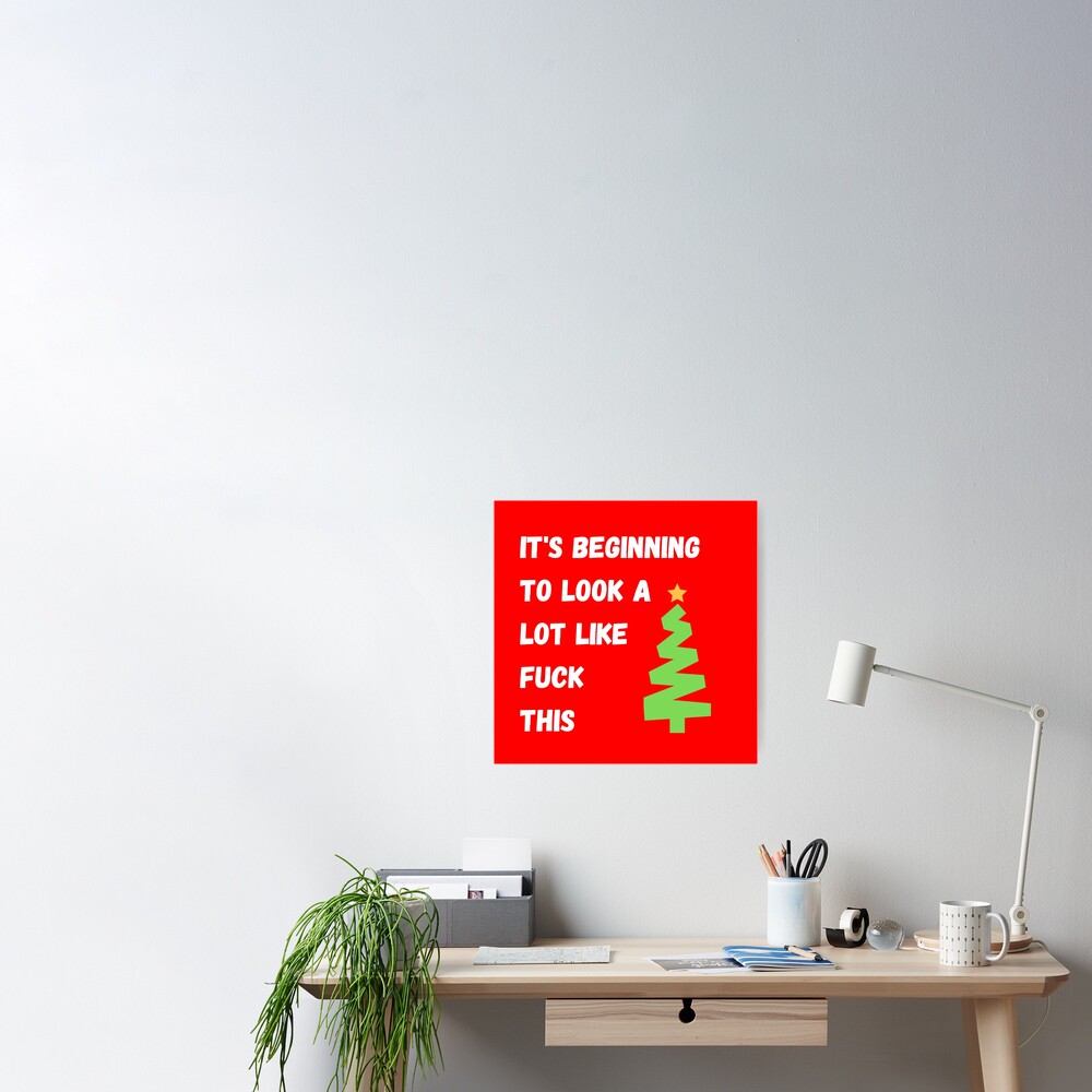 Hung - Funny Christmas Stocking Pun Poster by Jacob Zelazny