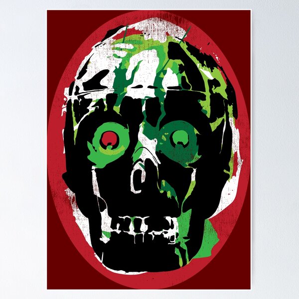 Item preview, Bloody Skull of Truth (Red Devil Egg Scary Face) designed and sold by TheDirtyType.