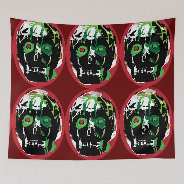 Item preview, Bloody Skull of Truth (Red Devil Egg Scary Face) designed and sold by TheDirtyType.