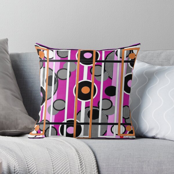 Polka Dots Geometric Throw Pillow