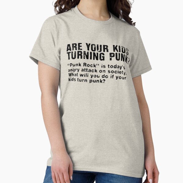 Vista previa del artículo con la obra «¿TUS HIJOS SE ESTÁN VOLVIENDO PUNK?», diseñado y vendido por TheBandwagen.