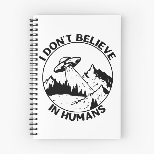 Item preview, I Dont Believe In Humans, UFO Flying Saucer, Black designed and sold by anghelapparel.