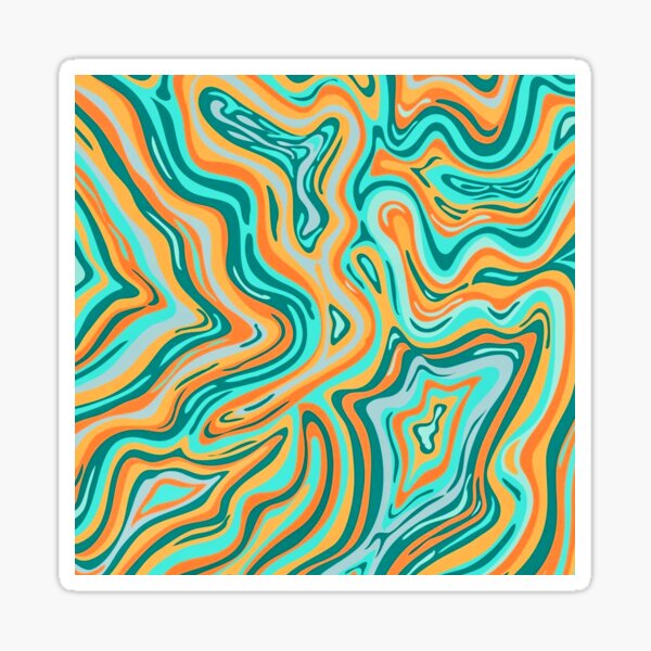 Aero Blue and Atomic Tangerine Inkscape Sticker