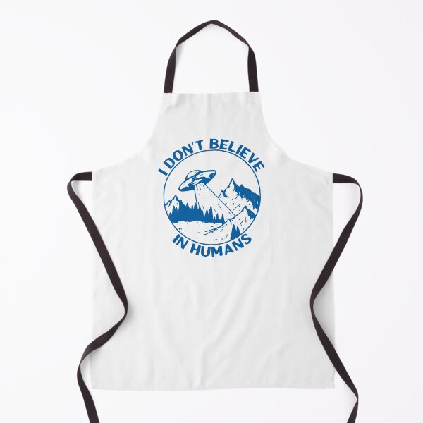 Item preview, I Dont Believe In Humans, UFO Flying Saucer, Blue designed and sold by anghelapparel.