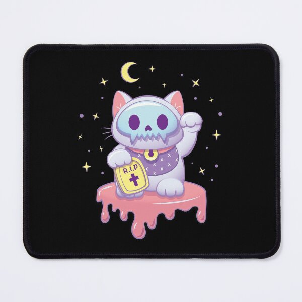Item preview, Creepy Cute Maneki Neko Spooky Japanese Cat Anime Kawaii Pastel Goth designed and sold by Irene Koh.