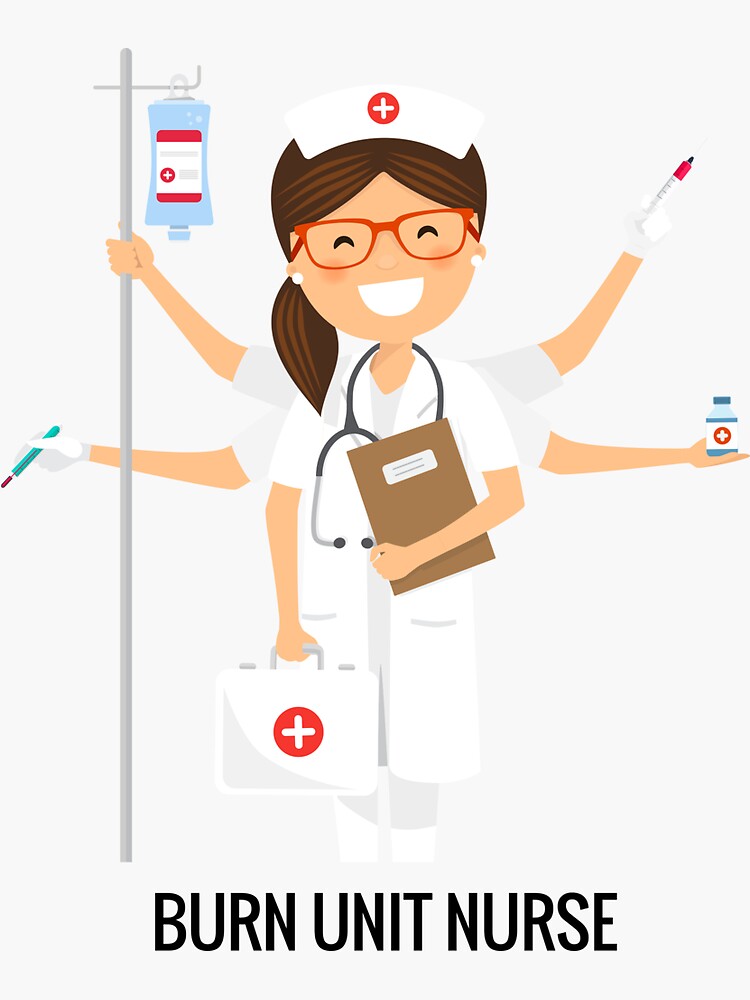 "Burn Unit Nurse" Sticker for Sale by Redbubble