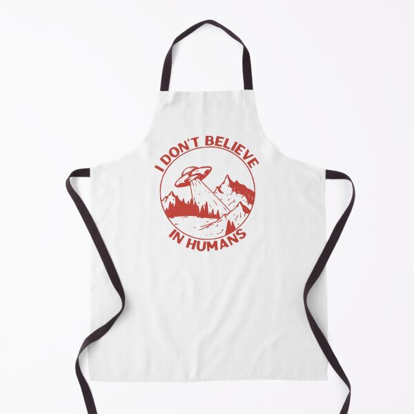 Item preview, I Dont Believe In Humans, UFO Flying Saucer, Red designed and sold by anghelapparel.