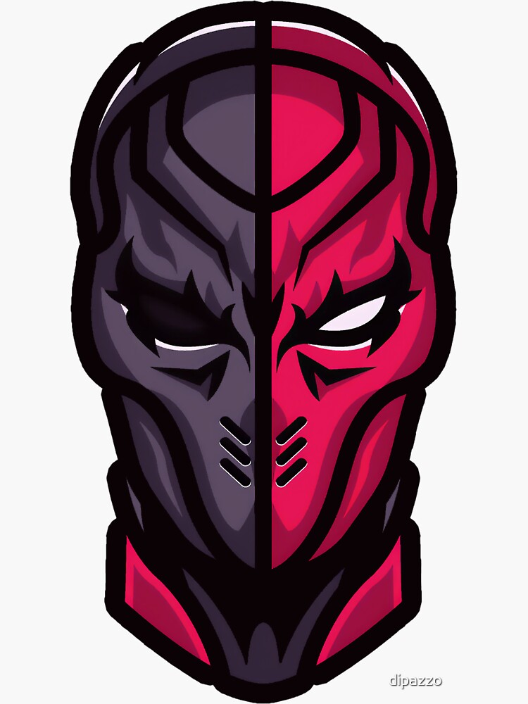 Deathstroke Mask Sticker For Sale By Dipazzo Redbubble 