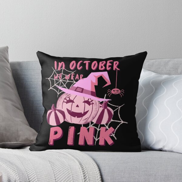 Item preview, In October We Wear Pink Pumpkin Plaid GIFT designed and sold by Dollandear.