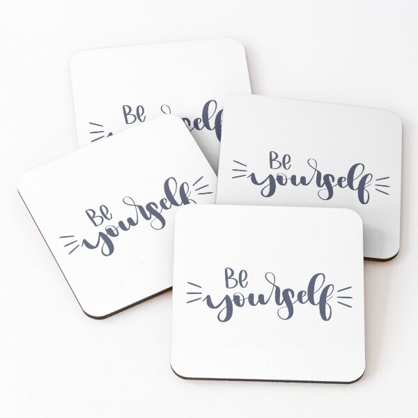 Item preview, Be yourself. Sentence. Blue Text. Lettering. designed and sold by AnaStickerD.