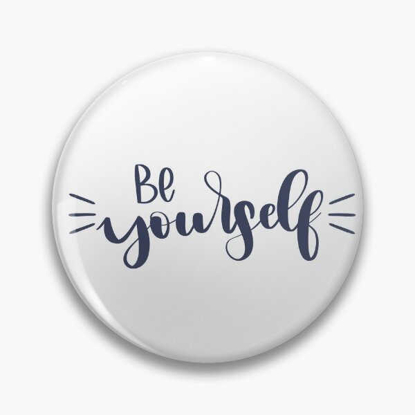 Item preview, Be yourself. Sentence. Blue Text. Lettering. designed and sold by AnaStickerD.