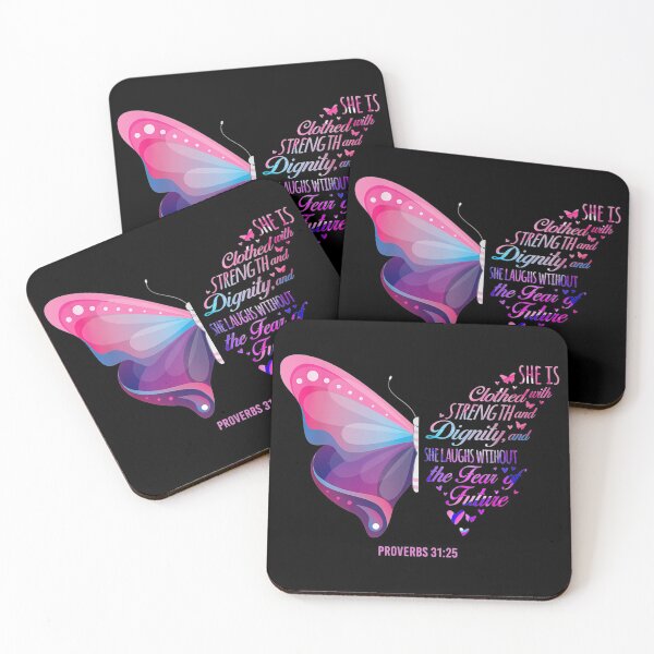 Item preview, Christian Bible Verse Proverbs 31:25 Butterfly designed and sold by Tomaswikstrom.