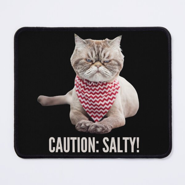 Item preview, Caution: Salty!  One Very Salty Cat! Photo, text designed and sold by JellyBeenzz.