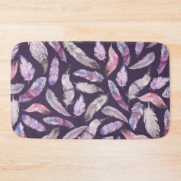 Item preview, Boho Feathers Purple And Pink Watercolor designed and sold by Primroaddesigns.