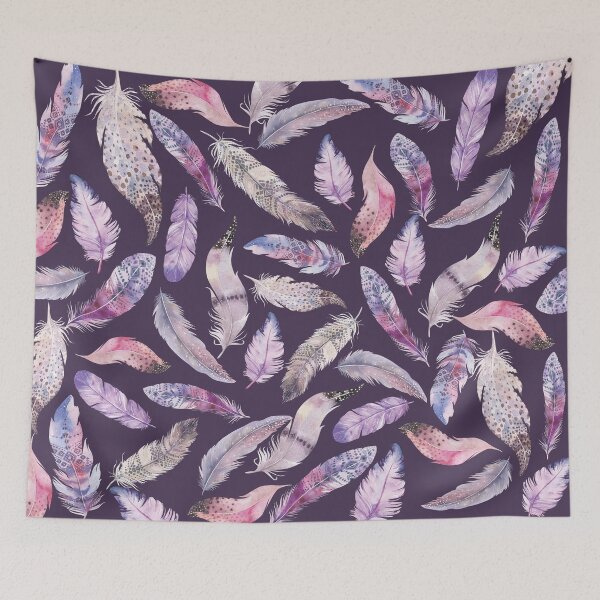 Item preview, Boho Feathers Purple And Pink Watercolor designed and sold by Primroaddesigns.