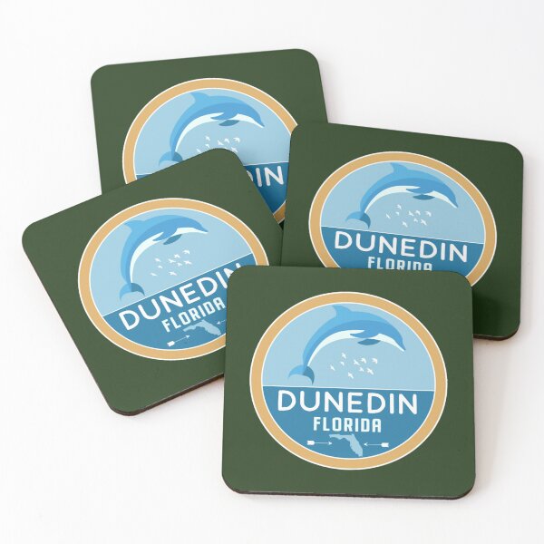 Item preview, Dunedin Florida Retro FL Atlantic Ocean Dolphin Badge   designed and sold by sideburns556.