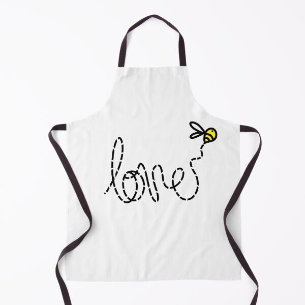 Item preview, Minimalistic yellow bee flying and writing Love designed and sold by mcb-jp.