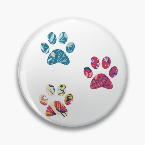 Item preview, Floral Paw Print Trio designed and sold by DAFIN.