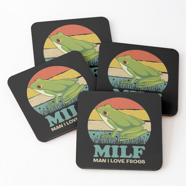 Item preview, Man I Love Frogs MILF Retro Vintage Sunset Frog Lovers designed and sold by GravitiTees.