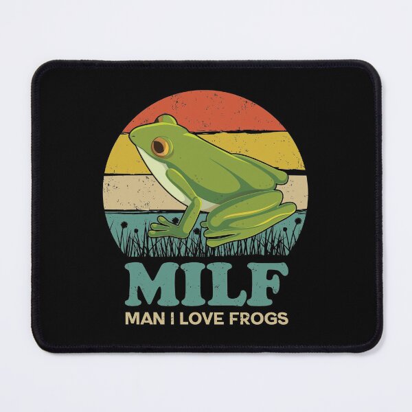 Item preview, Man I Love Frogs MILF Retro Vintage Sunset Frog Lovers designed and sold by GravitiTees.
