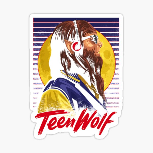 teen wolf headphone wolf brand Sticker