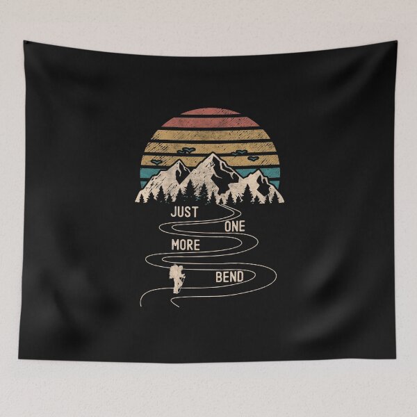 Item preview, Just One More Bend Funny Hiking Lover Hiker Gift Vintage Mountains  designed and sold by alenaz.