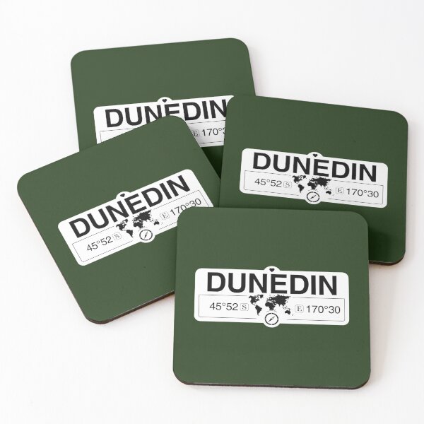 Item preview, Dunedin Otago with World Map Coordinates GPS and Compass     designed and sold by sideburns556.