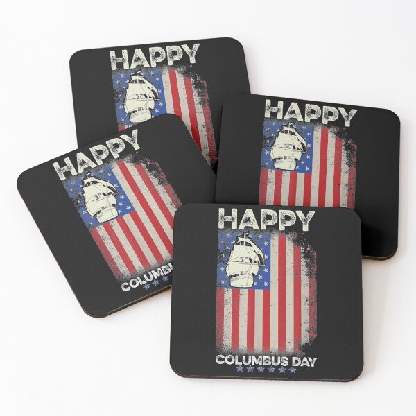Item preview, Happy Columbus Day Veteran ship flag design designed and sold by Hampusdahlin.