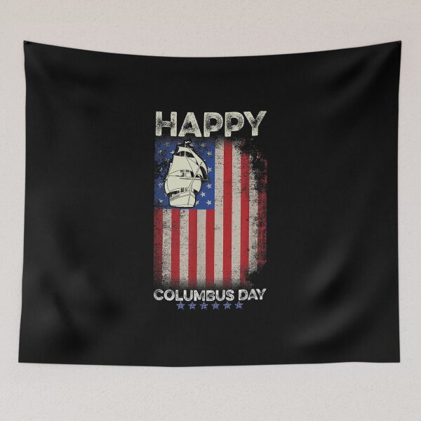 Item preview, Happy Columbus Day Veteran ship flag design designed and sold by Hampusdahlin.