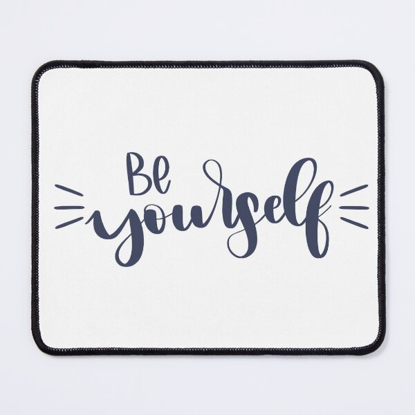 Item preview, Be yourself. Sentence. Blue Text. Lettering. designed and sold by AnaStickerD.
