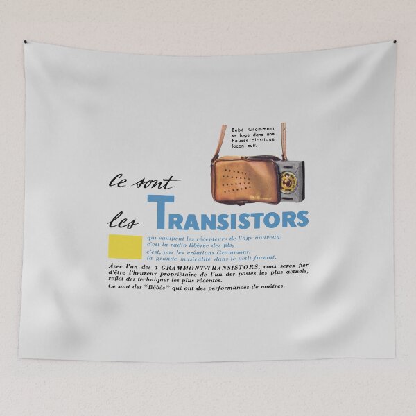 Item preview, GRAMMONT TRANSISTOR RADIO - FRENCH ADVERT designed and sold by ThrowbackAds.