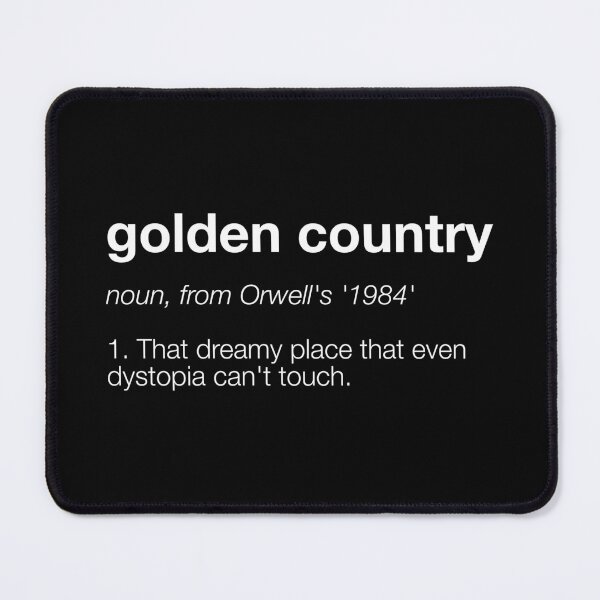 Item preview, Orwell Dystopia Golden Country Art designed and sold by PilgrimageShop.