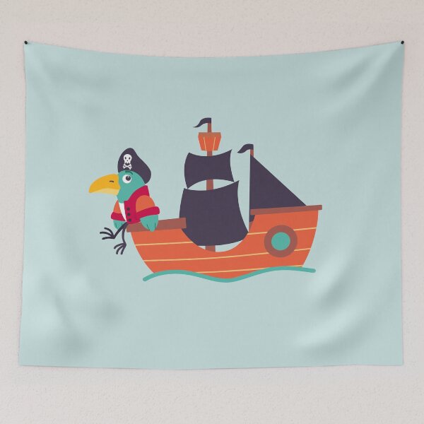 Item preview, Ahoy! Capitan Parrot on Ship! designed and sold by Domska.
