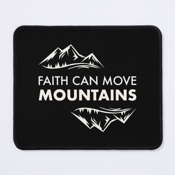 Item preview, Faith Can Move Mountains Christian Art - Dark Colour Scheme designed and sold by PilgrimageShop.