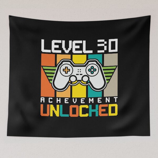 Artikelvorschau, 30. Geburtstag Shirt, Level 30 Achievement freigeschaltet T-Shirt, Video Gamer Geschenk, Gaming Shirt, Geburtstag Gamer Shirt entworfen und verkauft von UrbanJupiter1.