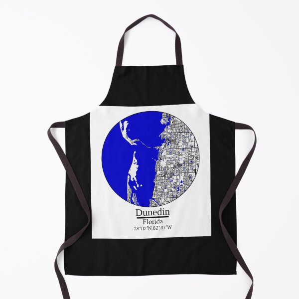 Item preview, Dunedin, Florida Road Map Art - Blue Rivers and Dark Roads designed and sold by sideburns556.