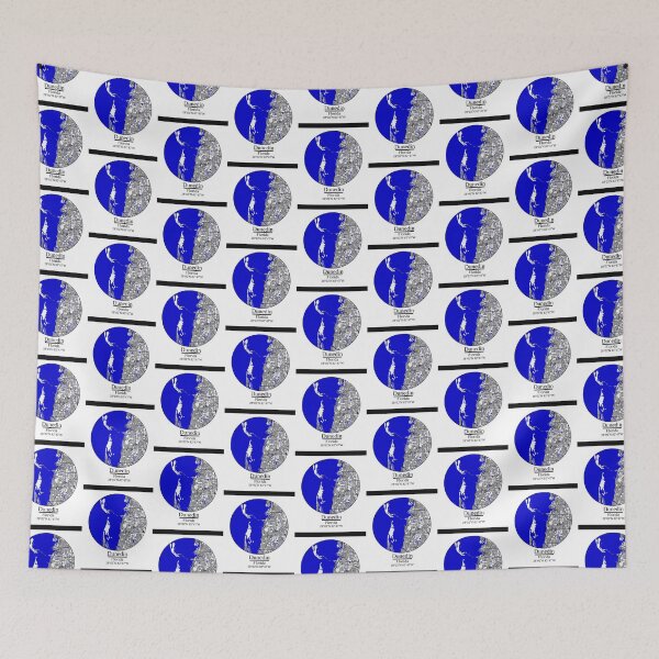Item preview, Dunedin, Florida Road Map Art - Blue Rivers and Dark Roads    designed and sold by sideburns556.