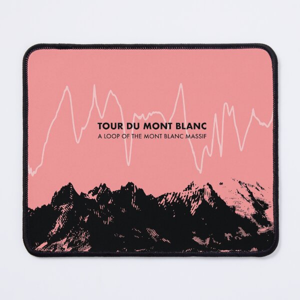 Item preview, Tour Du Mont Blanc Elevation Art - Pink designed and sold by PilgrimageShop.
