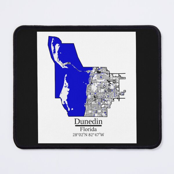 Item preview, Dunedin, Florida Road Map Art - Blue Rivers and Dark Roads City Limits Style designed and sold by sideburns556.