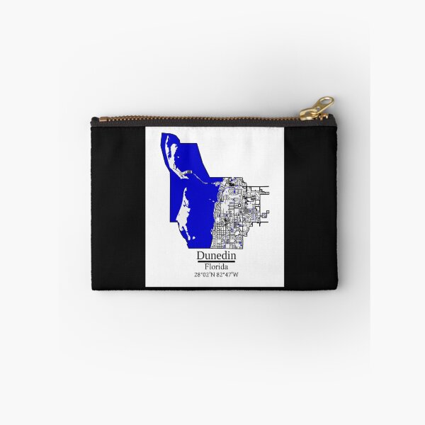 Item preview, Dunedin, Florida Road Map Art - Blue Rivers and Dark Roads City Limits Style   designed and sold by sideburns556.