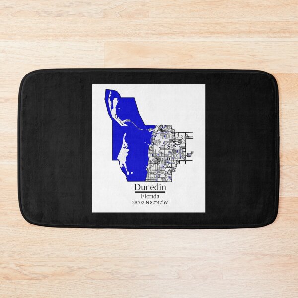 Item preview, Dunedin, Florida Road Map Art - Blue Rivers and Dark Roads City Limits Style   designed and sold by sideburns556.