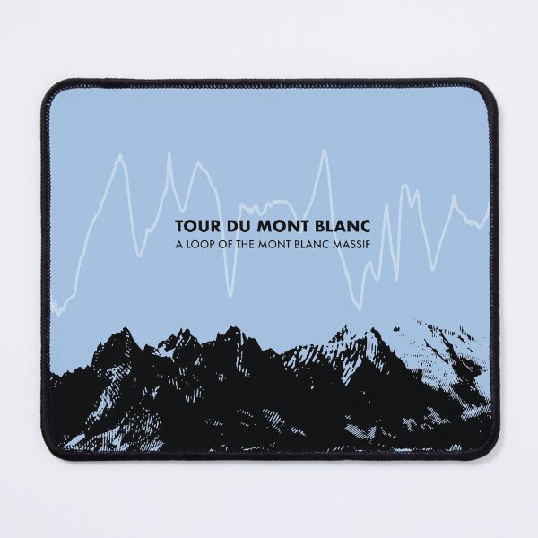 Item preview, Tour Du Mont Blanc Elevation Art - Blue designed and sold by PilgrimageShop.
